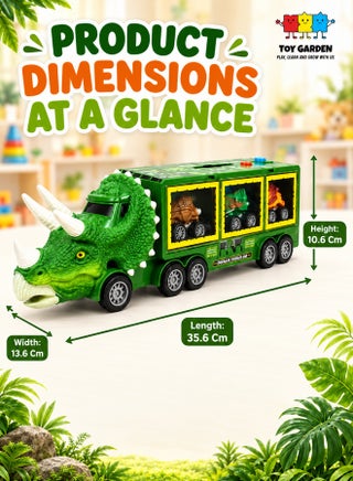 Dinosaur Toy For Boys - Dinosaur Toys Truck With Dinosaur Cars Set with Lights, Music, Sound,Dinosaur Car Launcher Track for Boys Age 3 4 5 6 7 8 Year Old/Dinosaur Kids Toys Gift - view 4
